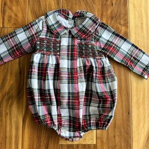 Cecil and Lou Christmas Tartan Bubble Size 6mo